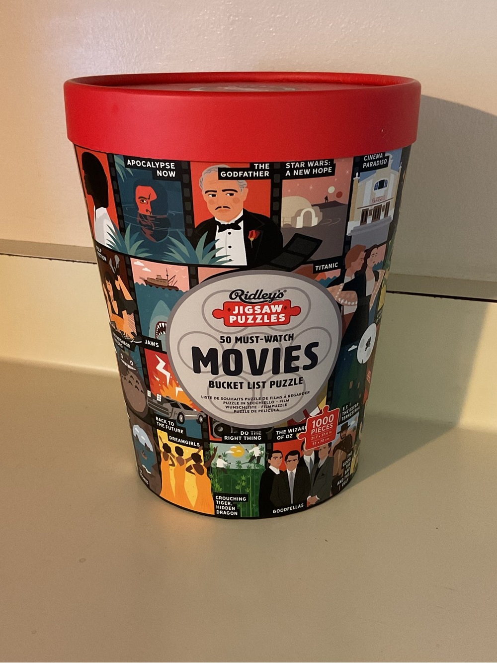 Movies Bucket List 1000-Piece Jigsaw Puzzle in Canister